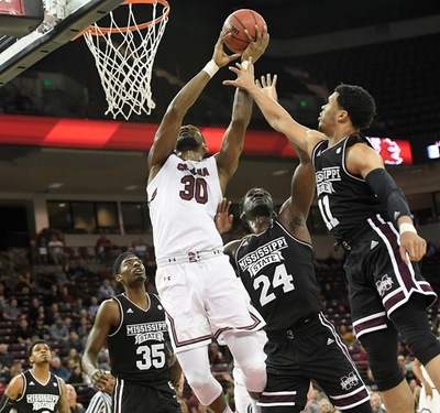 South Carolina Upends No. 14 Mississippi State, 87-82, in OT (2019)